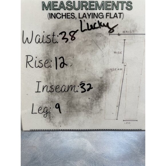 Lucky Brand Dungarees Jeans Mens 38 Blue Made in USA 100% Cotton Classic Fit - Picture 12 of 14